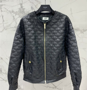 celine new embroidered leather jacket