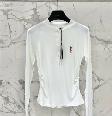 YSL embroidered bottoming shirt