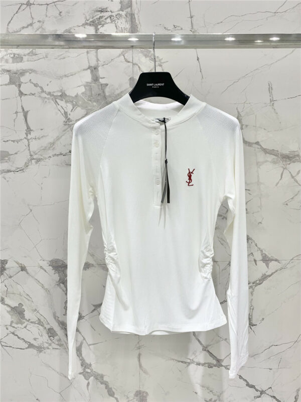 YSL embroidered bottoming shirt