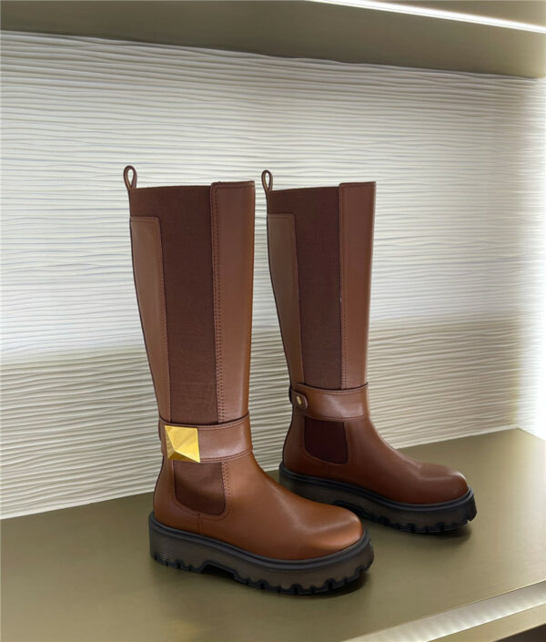 valentino hardware V-buckle boots