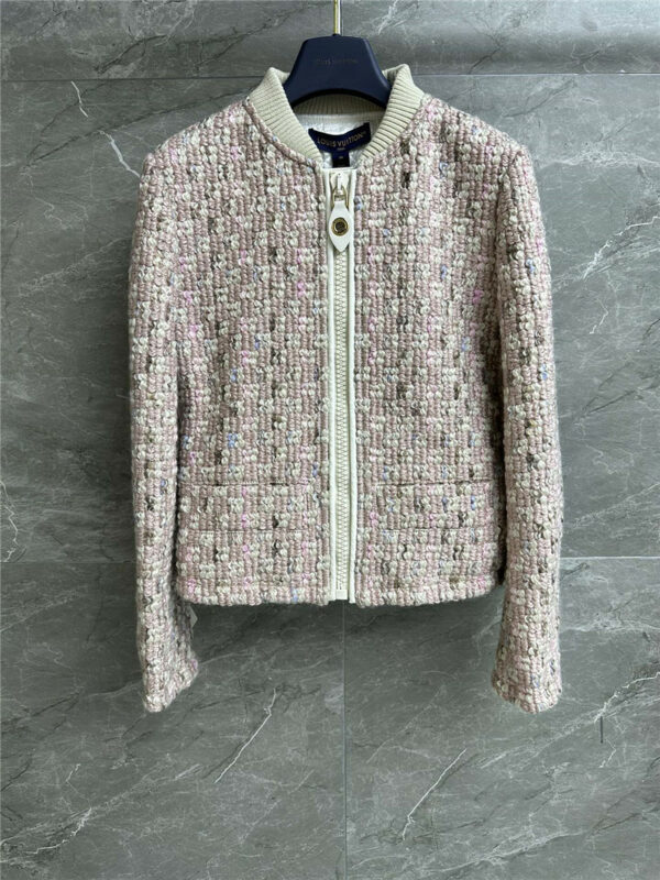 louis vuitton LV pink tweed jacket