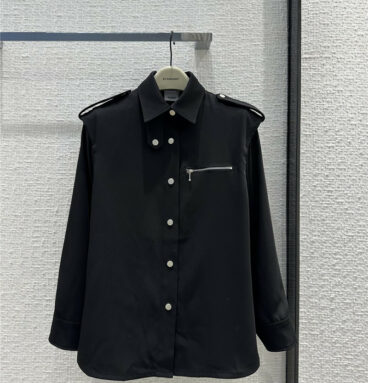 Burberry single-breasted black shirt