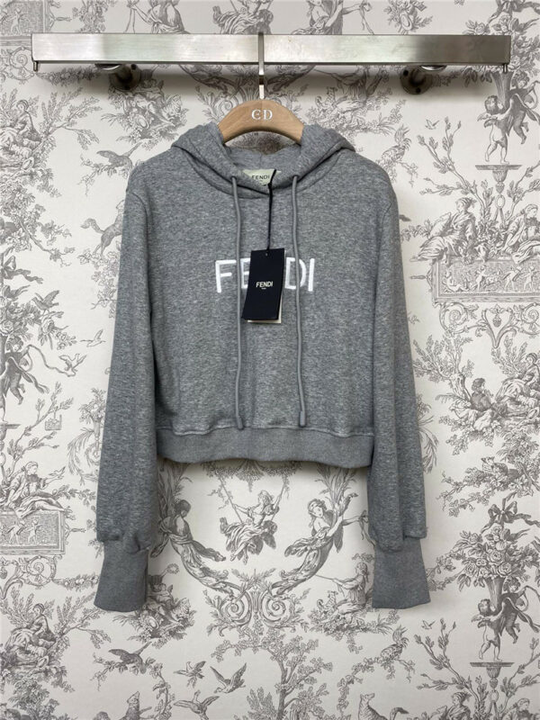 fendi new hooded fleece sweatshirt