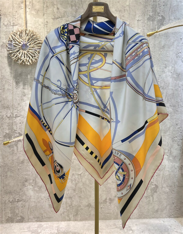 Hermès "Balance Carriage" 140 cm shawl