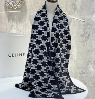 celine all-over monogram cashmere scarf