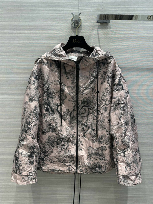 dior classic long sleeve hooded jacket