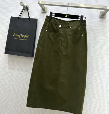loewe new toothbrush embroidered workwear style skirt