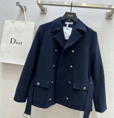 dior double-breasted tailored lapel short coat