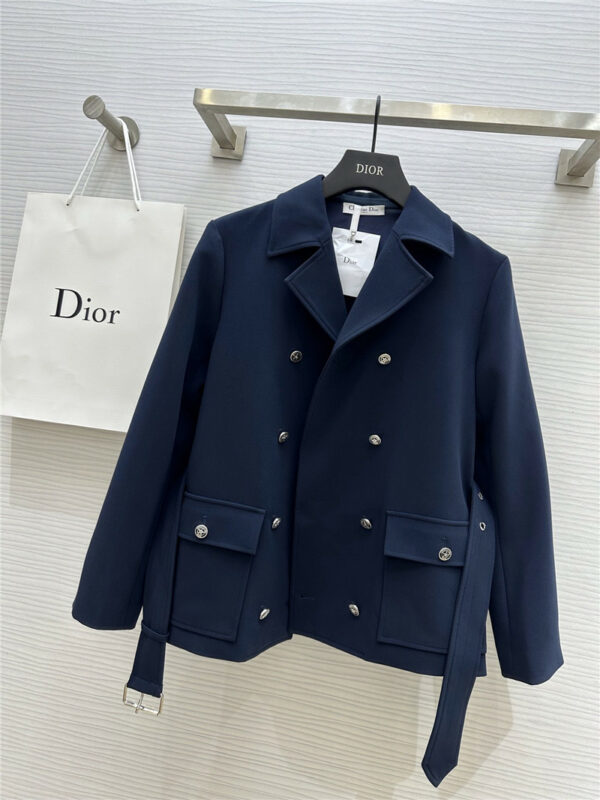 dior double-breasted tailored lapel short coat