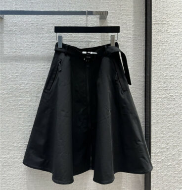 prada new classic black midi skirt