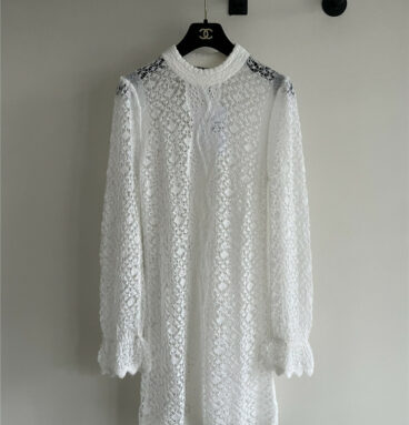 chanel new hollow knitted dress