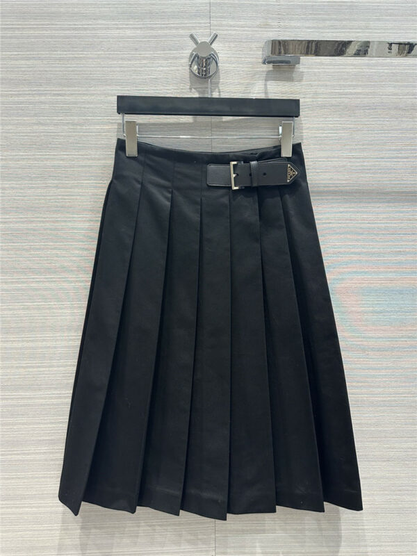 prada Maillard College pleated long skirt