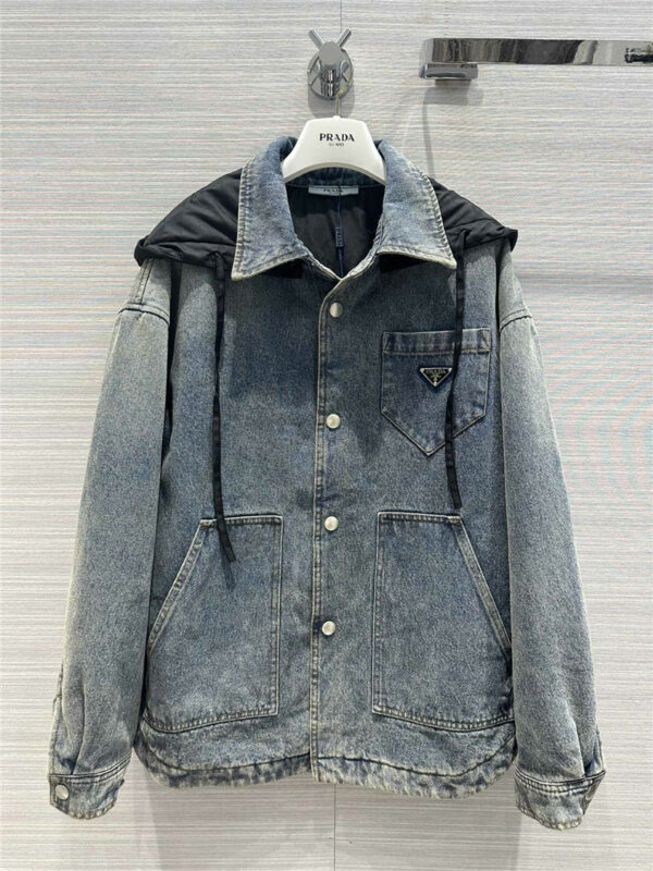 prada workwear denim jacket cotton coat