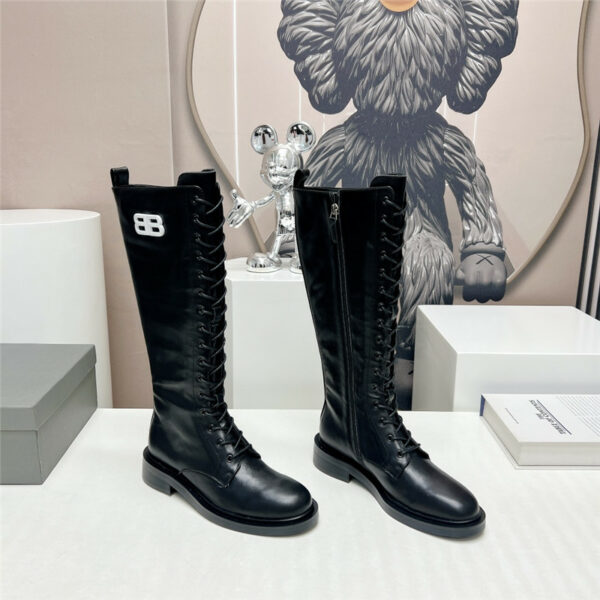 Balenciaga round toe buttoned boots