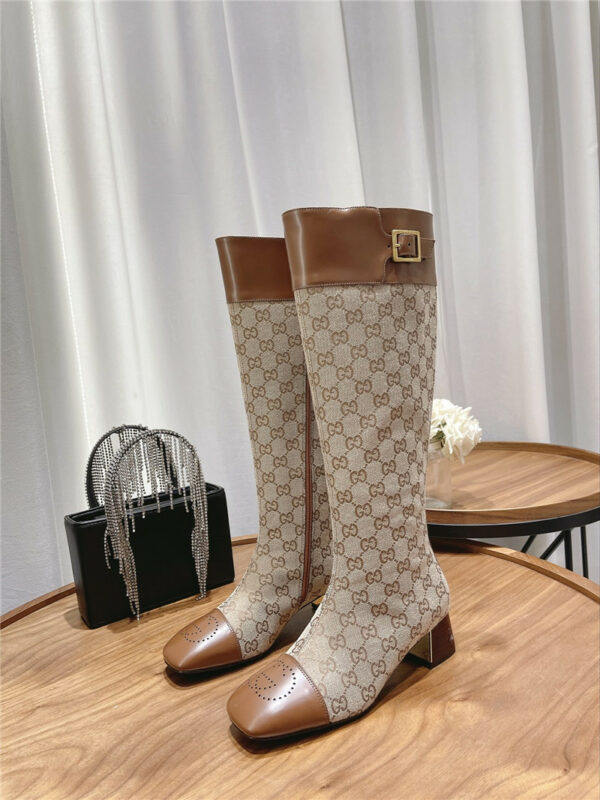 gucci side buckle boots