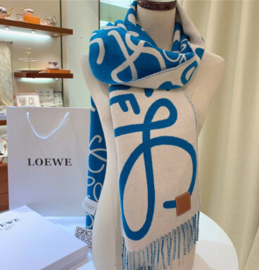 Loewe graffiti double sided scarf