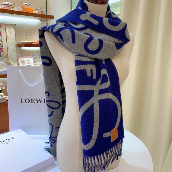 Loewe graffiti double sided scarf