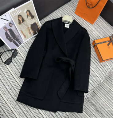 Hermès large pocket double-sided woolen coat
