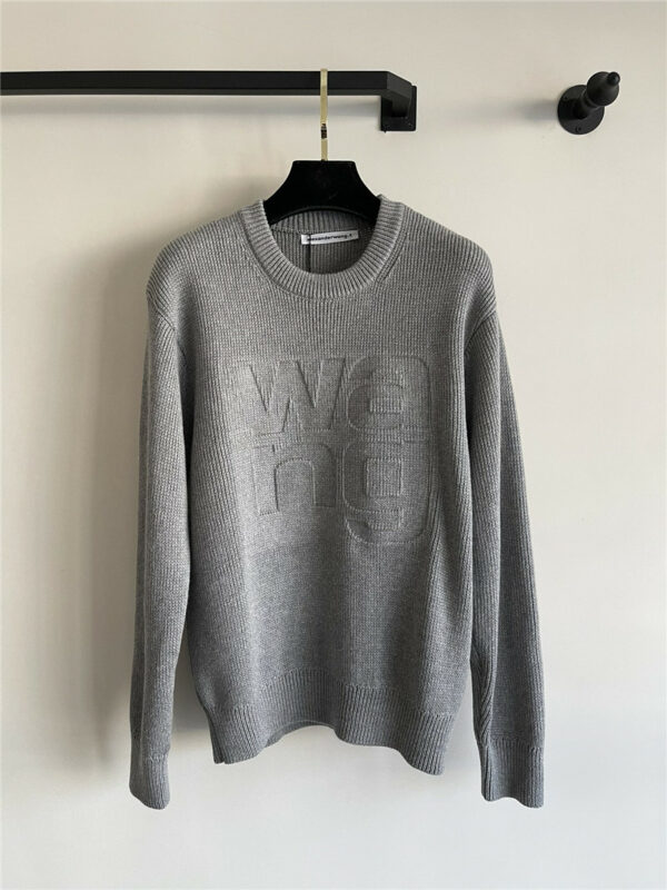 alexander wang concave logo sweater