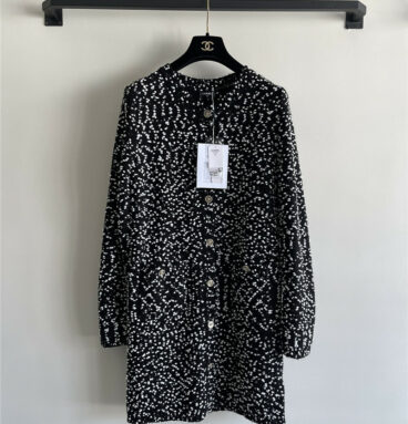chanel new autumn and winter mid-length knitted cardigan