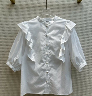chanel palace style ruffled shirt