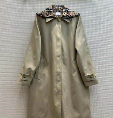 Burberry mid-length khaki trench coat