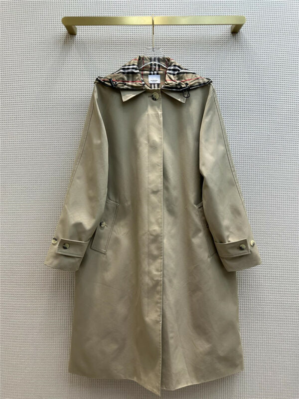 Burberry mid-length khaki trench coat