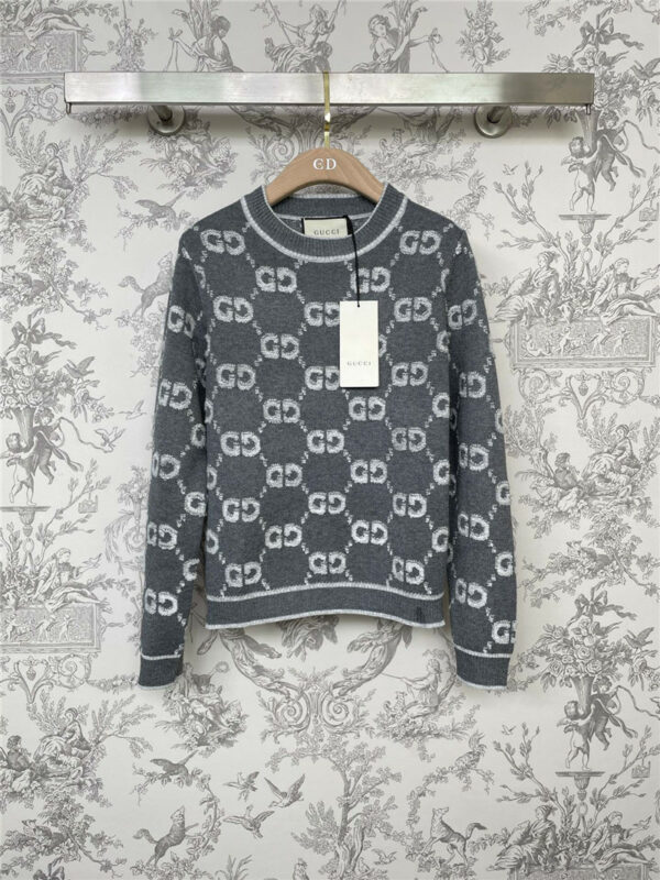 gucci new double G jacquard knitted long sleeves