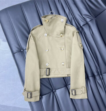 Burberry waisted cropped trench coat