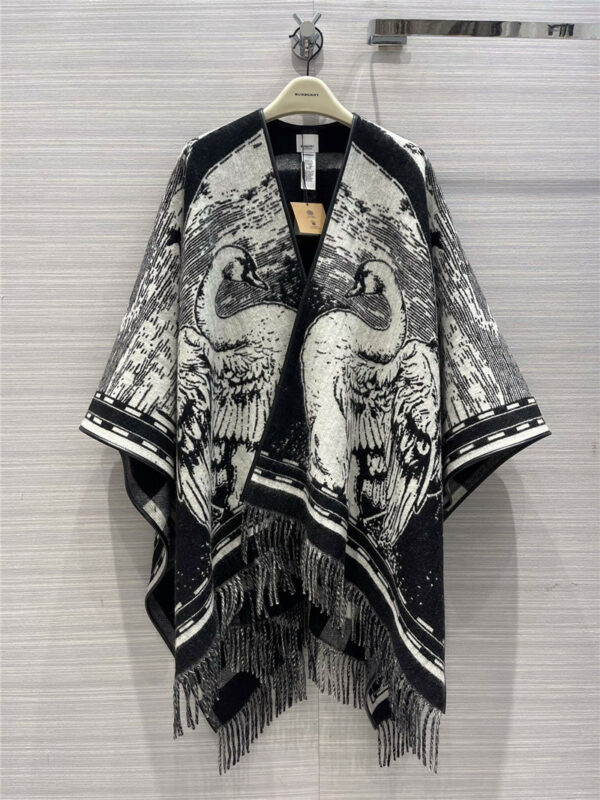 Burberry cashmere shawl large scarf cape