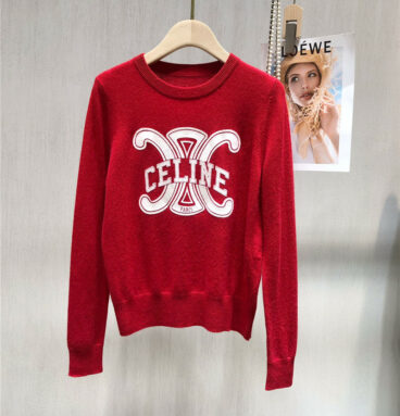 Celine Arc de Triomphe pattern monogram cashmere sweater