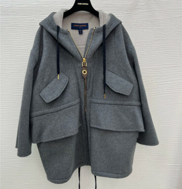 louis vuitton LV box mid-length hooded coat