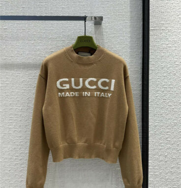 gucci autumn warm brown knitted sweater