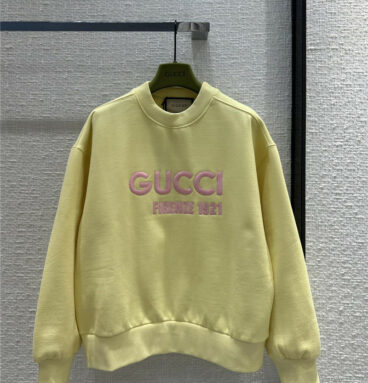 gucci candy color letter short sweatshirt