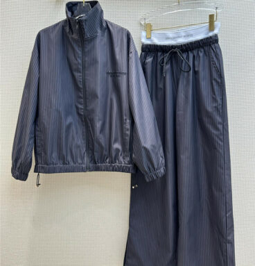 alexander wang windbreaker jacket + straight pants suit