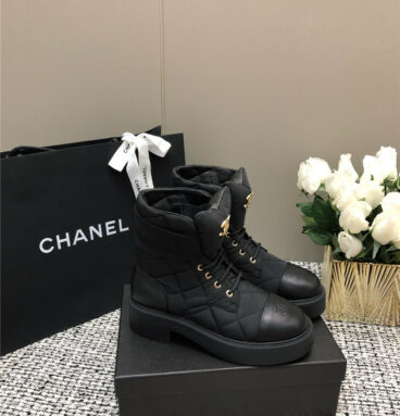 Chanel new diamond thick-soled short boots