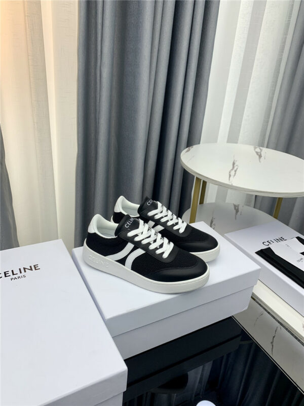 celine flat casual couple white shoes