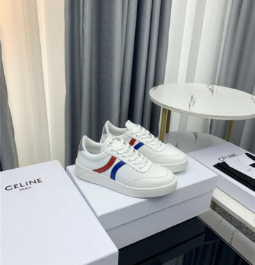 celine flat casual couple white shoes