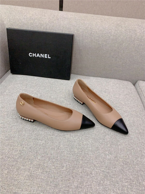 chanel new pointed toe flat shoes