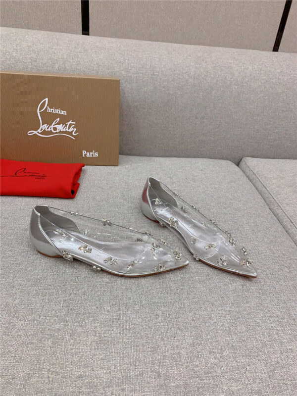 Christian Louboutin crystal clear red sole high heels