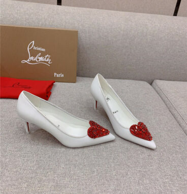 Christian Louboutin heart ruby red high heels