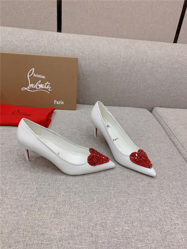Christian Louboutin heart ruby red high heels