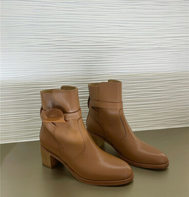 Hermès new classic Kelly buckle leather boots