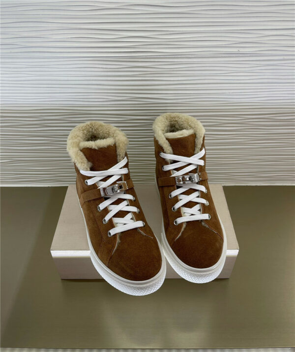 Hermès new classic Kelly buckle casual shoes