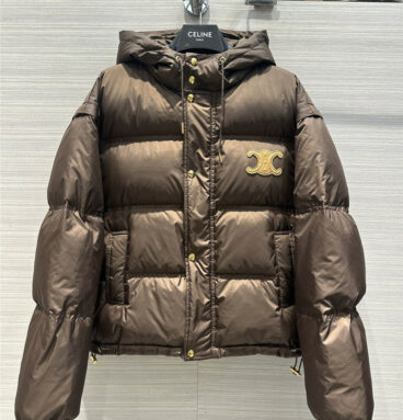 Celine Maillard color detachable design down jacket
