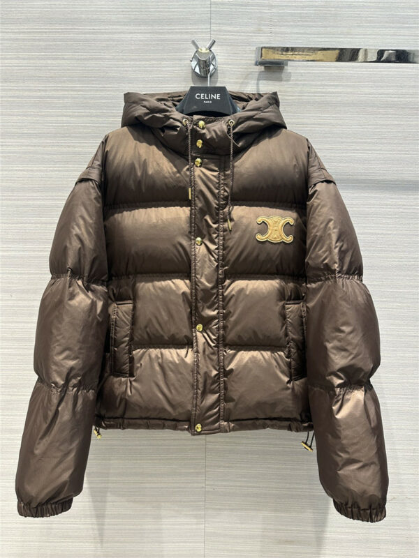Celine Maillard color detachable design down jacket