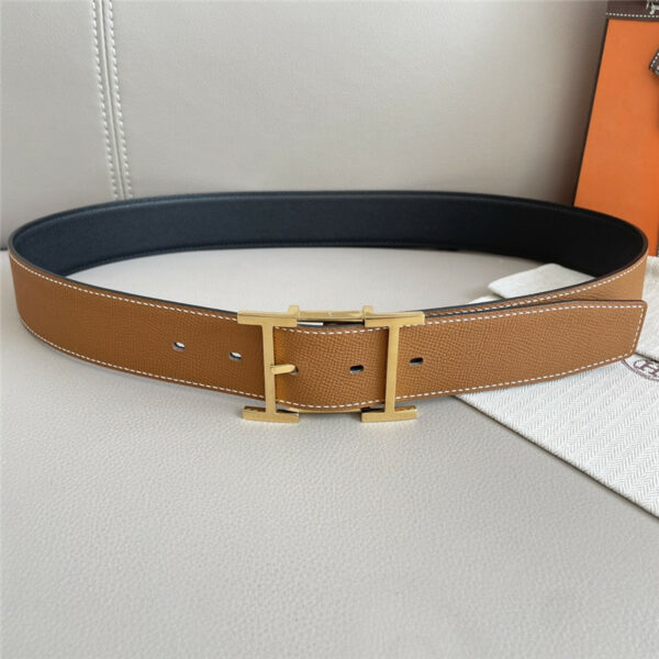 Hermès classic double-sided pebbled belt