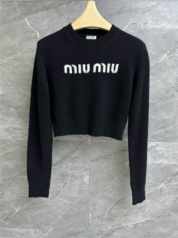 miumiu letter logo sweater