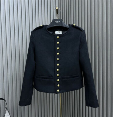 celine woolen buttoned jacket