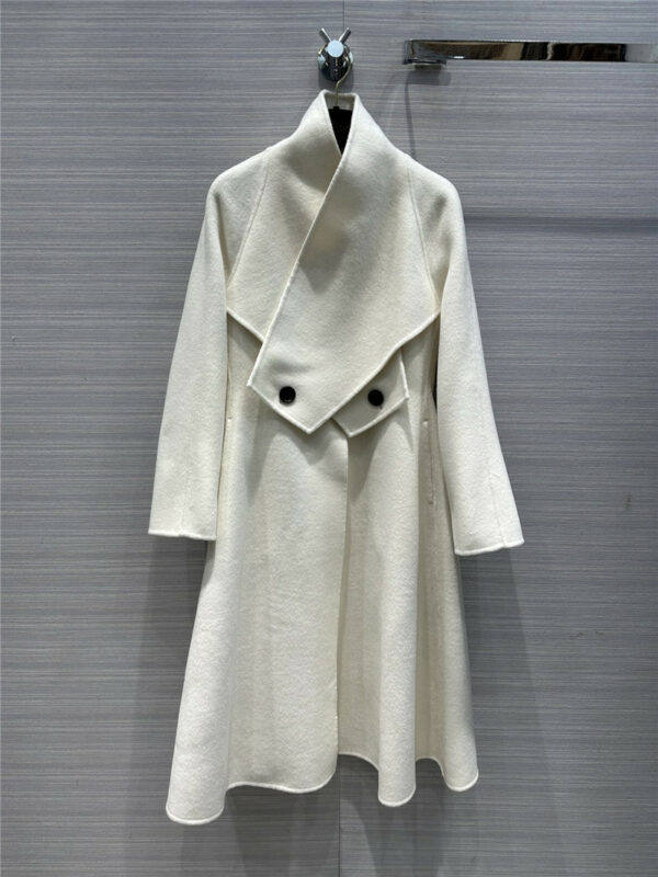 dior double-sided woolen cross scarf collar coat